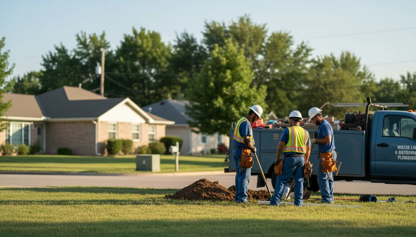 Residential water line and bathroom plumbing service in Barre, VT